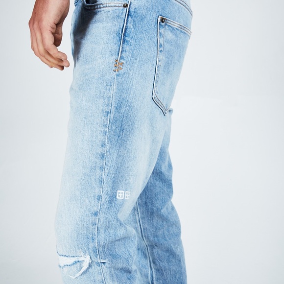 Mens KSUBI Chitch The Streets Size 33 Jeans👖💙🩵 - Picture 2 of 8